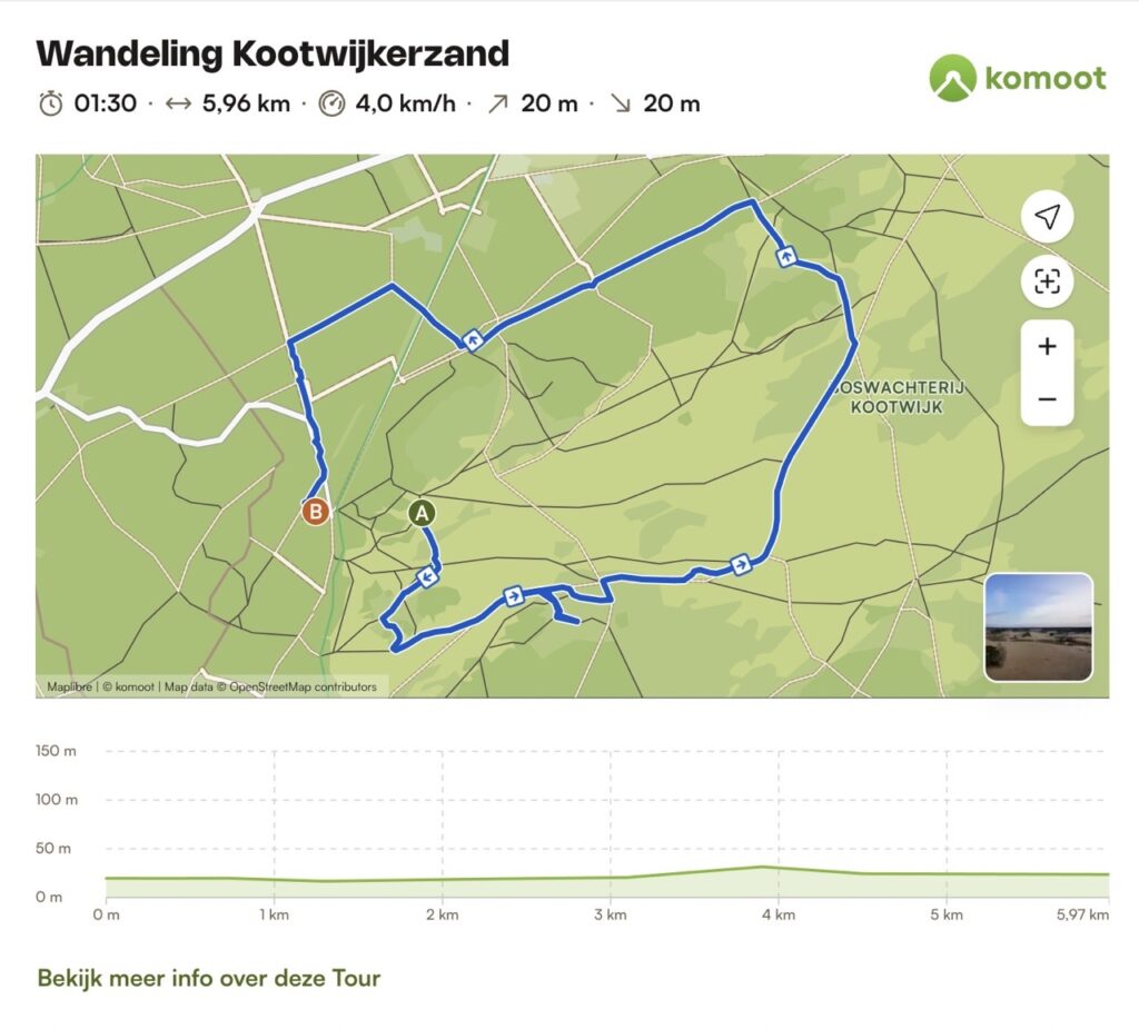 Komootroute Kootwijkerzand